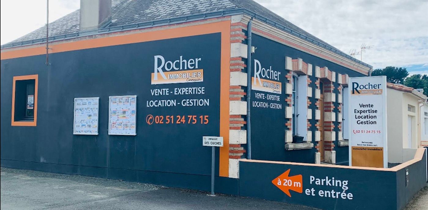 Agence Rocher Immobilier COMMEQUIERS Photo de l'agence Rocher Immobilier se situant à COMMEQUIERS
